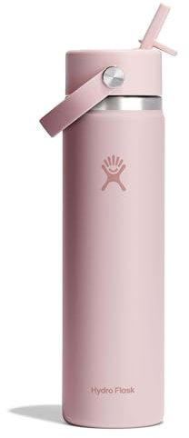 Hydro Flask 24 Oz Wide Flex Straw Cap Bottle - Insulated Stainless Steel - Wide Straw Lid, Non Spill, Leakproof in Tonal Trillium