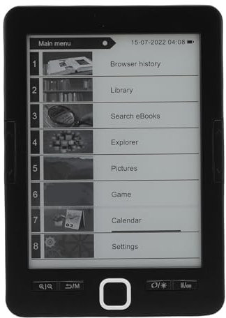 E Lecteur E Prices, Lecteur électronique de L'écran d'encre de 6 Pouces, Lecteur de Livre électronique Portable 8G + 128 Mo Prend en Charge Plusieurs Formats d'image de Texte,