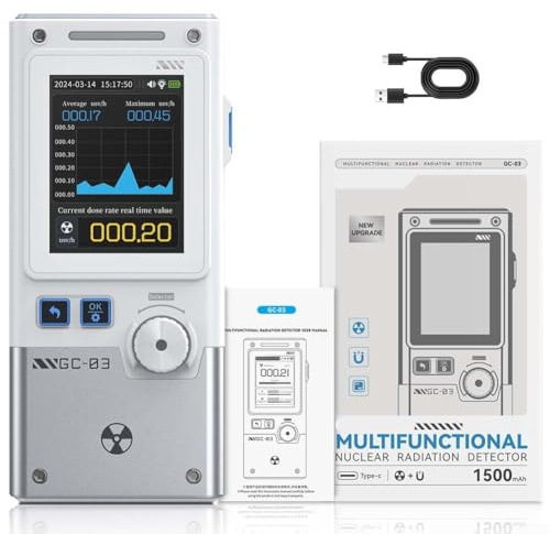 SMZhomeone GC-03 Strahlungsmessgerät mit elektrischer Magnetfelderkennung, digitaler Bildschirm für industrielle Nutzung (weiß)