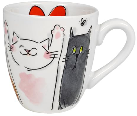 Blond Amsterdam Mini-Becher Katze, 200ml | Keramik, Katzenmotiv, Für Espresso & Tee, Mikrowellengeeignet, Handwäsche empfohlen