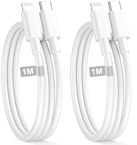 Cable USB C vers Lightning 1M 2Pack, [Certifié MFi] Cable iPhone Charge Rapide Câble Lightning cable USBC Lightning Fil Chargeur iphone Cordon pour iPhone 14 13 12 Pro Max Mini/11/XR/XS/8 Plus/SE/iPad