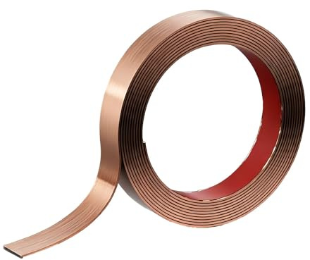 LKYJD Edelstahl-Leiste selbstklebend 5 Meter - Metallleiste gebürstet Roségold - Abdeckleiste for Spiegelframe, Fensterbank, Küche & Bad - Einfach Kleben(60mm)