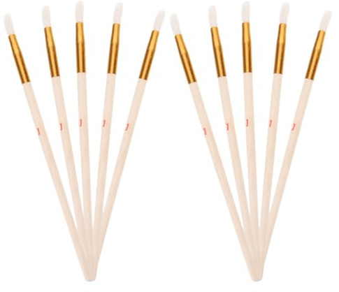 10 Stück Bestäuberstift und Wolle für Gartenpflanzen | Beige, Weiche Borsten, Manuelle Bestäubung, Einfach zu Nutzen im Garten bei Pflanzen und Blüten