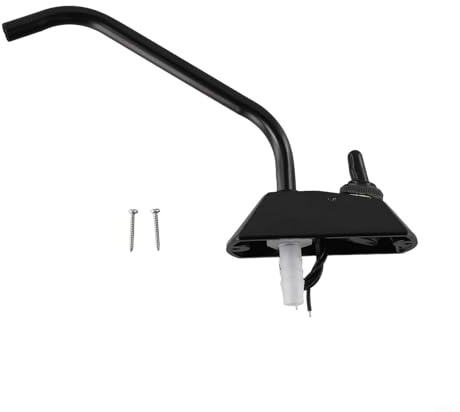 Durashmall Rubinetto elettrico da 12 V con rotazione di 360 gradi in acciaio inox per camper, rimorchio, camper, barca, casa mobile, nero