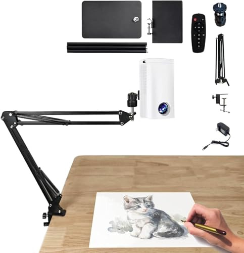 Portable Drawing Projector for Sketching and Tracing - Waterproof DIY Art Tool with UK Rule Projection Plotter