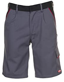 Planam 2372040 Highline Shorts, Schiefer/Schwarz/Rot, Größe XS