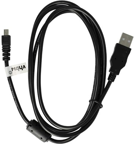 vhbw Cable USB, cable de datos (estándar USB tipo A) 150cm compatible con Olympus und Nikon
