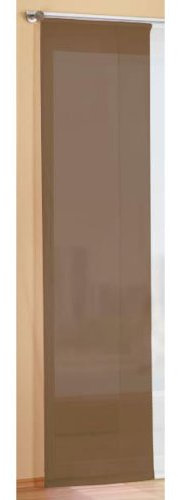 Gardinenbox Preisgünstiger Flächenvorhang Schiebegardine, transparent, unifarben, mit Zubehör, 245x60, Nougat, 85589