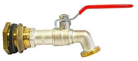 Boutté 0872497 Kit Traversée de cuve Laiton Robinet 1/4 Tour Nez 20 x 27, Or