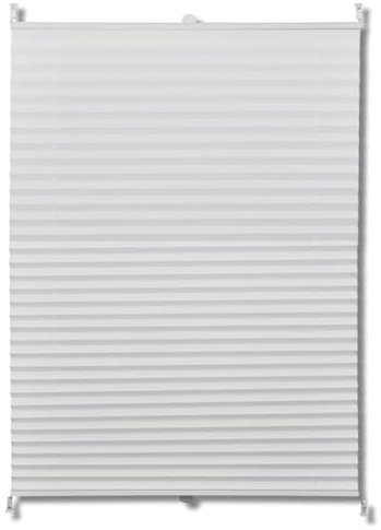 vidaXL Plissee 90x150cm Weiß Klemmfix Faltrollo Jalousie Plisseerollo Rollo
