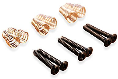 6 x Black Single Coil Pickup Screws for Wilkinson Vintage Stratocaster, Telecaster, Guitars (Set of 6, Black)