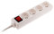 Zenitech - Bloque 4 Tomas 16A 2P+T con Interruptor - Regleta Compacta para Dispositivos Eléctricos y Luminarias - Cable HO5VV-F 3G1mm² 1m - Blanco