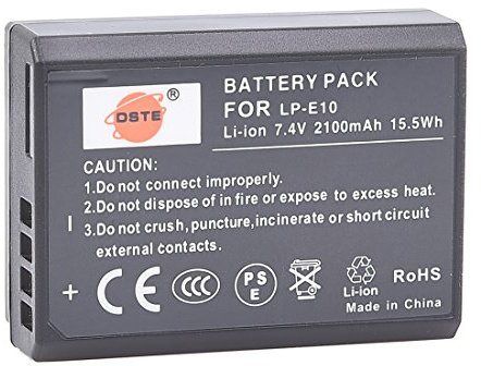 DSTE® LP-E10 Rechargerable Li-ion Battery for Canon EOS 1100D, EOS 1200D, EOS Kiss X50, EOS Kiss X70, EOS Rebel T3, EOS Rebel T5 Digital Camera