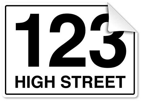Pegatinas personalizadas para contenedores de basura con nombre de carretera/calle, vinilo transparente, paquete de 4, A6, 148 x 105 mm