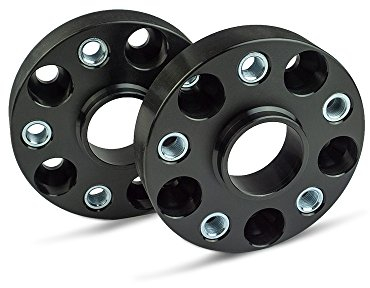 SCC Spurverbreiterung 13202BWS - Buchse schwarz eloxiert - LK: 112/5 NLB: 66,6 GEW: M14x1,5 - 30mm - 2 Stück