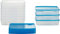 MiraHome Recipiente para almacenar y congelar alimentos frescos 1l rectangular poco profundo 21x14x5,5cm set de 10 Calidad austriaca