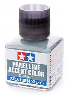 Outletdel ocio Tamiya 87133. Pintura Panel Accent Gris Oscuro. Bote 40ml. con Pincel aplicador