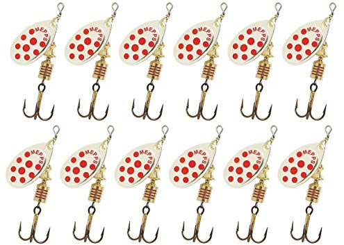 Mepps - Cuiller Aglia Argent Point Rouge T1 par 12