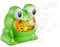Relaxdays 10024940 Seifenblasenmaschine Frosch 13cm, Seifenblasen für Kindergeburtstag und Hochzeit, Mini Bubble Machine, grün