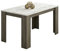 duehome | Mesa Comedor, Mesa Fija Modelo Berta, Acabado Color Trufa y Blanco Cañon, Medidas: 140 cm (Largo) x 80 cm (Ancho) x 75 cm (Alto)