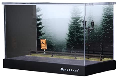Colcolo 1:64 Landschaft Foto Hintergrund Parkplatz Modell Mini Auto Garage Kunststoff Vitrine Modell Desktop Geschenke