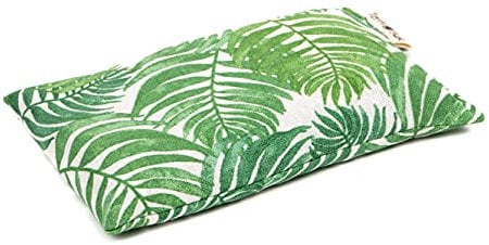 TERMOSAK Natural Thermal Pillow, with Green Soy and Lavender Seeds, 23x14, Microwave/Freezer Heat Pack, Heat/Cold Heat Pad, Very Resistant. (02 - Leaves, 23x14)