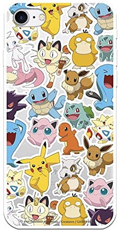 LA CASA DE LAS CARCASAS iPhone Case - Official Pokemon Pattern Sticker - Choose Your Design for iPhone 7, 8, SE