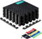 Yes4All YWKM Tappeto ad incastro-12SQFT, 3,3 m² (36 piastrelle) - Nero e set di bande di resistenza