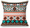 Aztec Throw Pillow Cover Abstract Geometric Tribal Navajo Ethnic American Southwestern Native Vintage Colorful Pixel Pattern Home Decor Pillowcase for Sofa 18x18 Inches