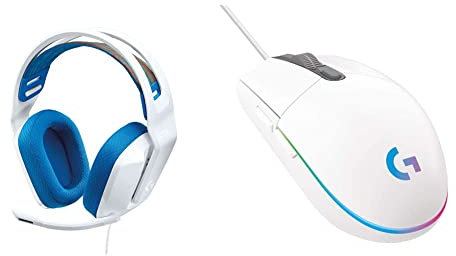 Logitech G335 Auriculares con Cable para Gaming, Micrófono Volteable & 203 LIGHTSYNC Ratón USB Gaming con Iluminación RGB Personalizable