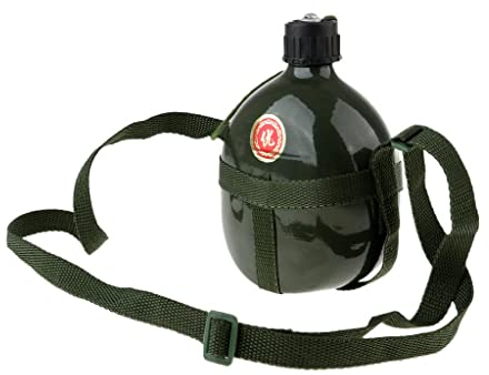 Outdoor Backpacking Kantine Wasserflasche Camping Retro Container W / Strap