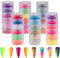 Duufin 36 Colours Pigment Nail Powder Colorful Fluorescent Iridescent Pearlescent Pigment Powder for Nail Art and Crafts