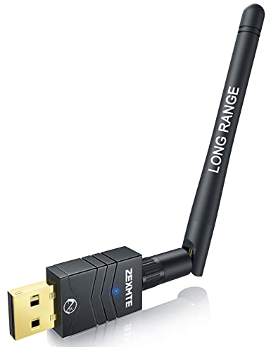 USB Bluetooth Adapter 5.3 EDR, Long-Distance Bluetooth Dongle PC, 100M Audio Transmission, Low Latency, for Headset/Keyboard/Mouse, Compatible With Windows 11/10/8, Plug and Play