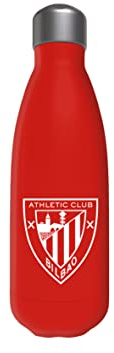 Athletic Club- Botella de agua de acero, Bidón, Cantimplora, Cierre Hermético, 550 ml, Color rojo, Producto Oficial (CyP Brands)