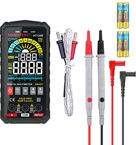 Hsthe Sea HT126B Multimetro Digitale Intelligente 10000 Conteggi Auto-Ranging Elettrico Intelligente VA Display a Colori Schermo Tester Voltmetro Misura Tensione AC/DC con NCV