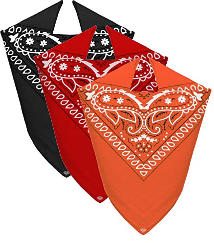 Van Der Rich ® - Bandanas aus 100% Baumwolle Kopftuch für Herren Damen (NROrange, One Size)