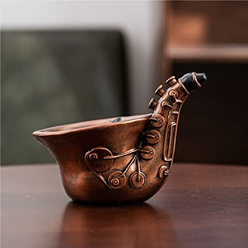Cutfouwe Retro-Desktop-Mülleimer–Harz-Mini Mülleimer Büro Tischmülleimer Klein Tischabfalleimer,Gold