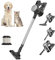 HSHa Akku Staubsauger mit 5-stufigem HEPA-Filter Staubsauger Kabellos Bis zu 30Mins Laufzeit Leichter Staubsauger, 0.4L Staubbecher und LED Floor Brush für Hartböden Teppich Tierhaare, Grau