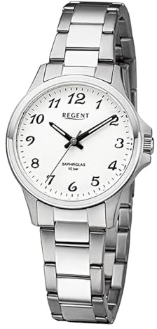 REGENT Damenuhr Stahl ⌀32mm Saphirglas Druckfaltschließe F-1459