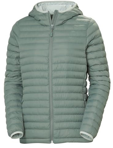 Helly Hansen W Sirdal-Jack Isolante con Cappuccio Cappotto, 485 Cactus Grigio, L Donna