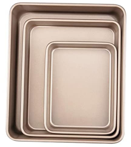 IMIKEYA Dicke Backform Aus Kohlenstoffstahl Antihaftbeschichtet Rechteckig Ofenform-set Grillschale Küchenutensilien Feines Finish Kratzfest