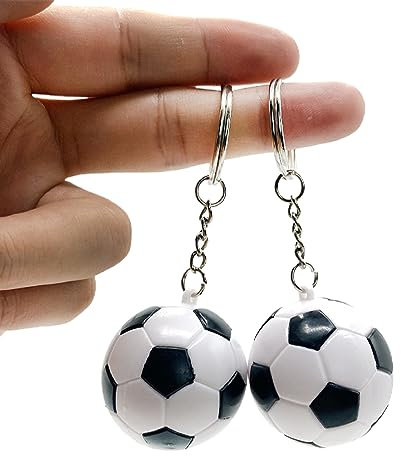 TNSRAY 2 pièces Mini Porte-clés de Football pour Enfants Motif Football, Ballon De Football Porte-Clés, Porte clé Football de Pendentif pour Les Amateurs de Football, Supporters, Sportifs