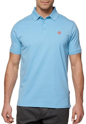 Indicode Herren INTorrance Poloshirt aus Baumwollmischung | Herrenpoloshirt Polokragen Baumwollshirt Alaska Blue, S