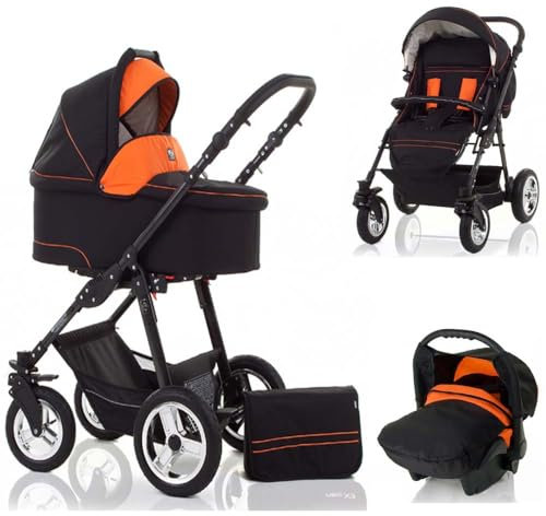 Kinderwagen-Set Leo 4 in 1 inkl. Sportsitz und Autositz - 16 Teile - in 20 Farben