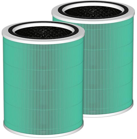 Core 400S Toxin Absorber True HEPA Replacement Filter Compatible with LEVOIT Core 400S Smart WiFi Air Cleaner Purifier, Core 400S-RF-PA (LRF-C401-YUS), 2 Pack Green