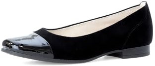 Gabor Ballerines classiques pour femme, plates, meilleur ajustement, Noir 17., 37 EU