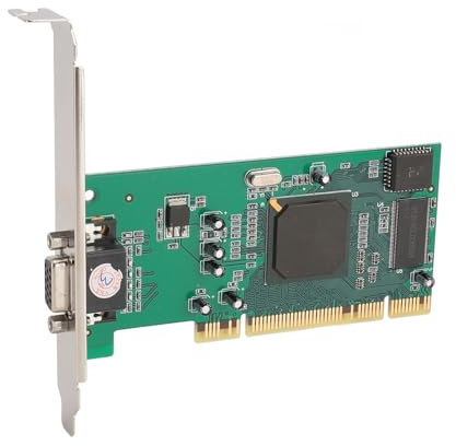 Scheda Grafica da 8 MB, Scheda Video VGA PCI a 32 Bit, Scheda Video Universale a Due Notch, Scheda Grafica PCI per Monitor Multi Display Slot PCI X a 64 Bit