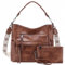VASCHY Handtasche Damen, Vegan Große Hobo Bags Frauen Tote Bag Brieftaschen-Set Slouchy Umhängetasche Geldbörse Braun