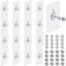 zrfgbxim 16 Pcs Self Adhesive Hanging Nails, Wall-Mounted Screw Hooks, Seamless Punch-Free Screws Wall Hooks, Nail Free Transparent Waterproof Self Adhesive Screw (16MM)