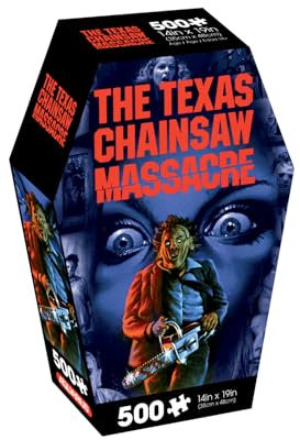 Aquarius The Texas Chainsaw Massacre 500 Teile Puzzle Sarg Box (500-teiliges Puzzle), blendfrei, präzise Passform, offizielles Lizenzprodukt und Sammlerstücke, 35,6 x 48,3 cm